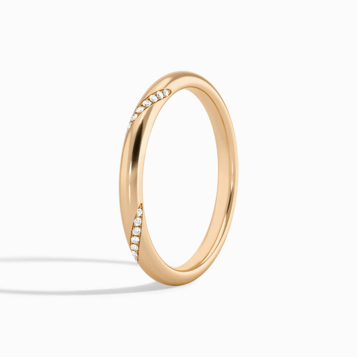 Stackable Verona Diamond Band in 14K Rose Gold