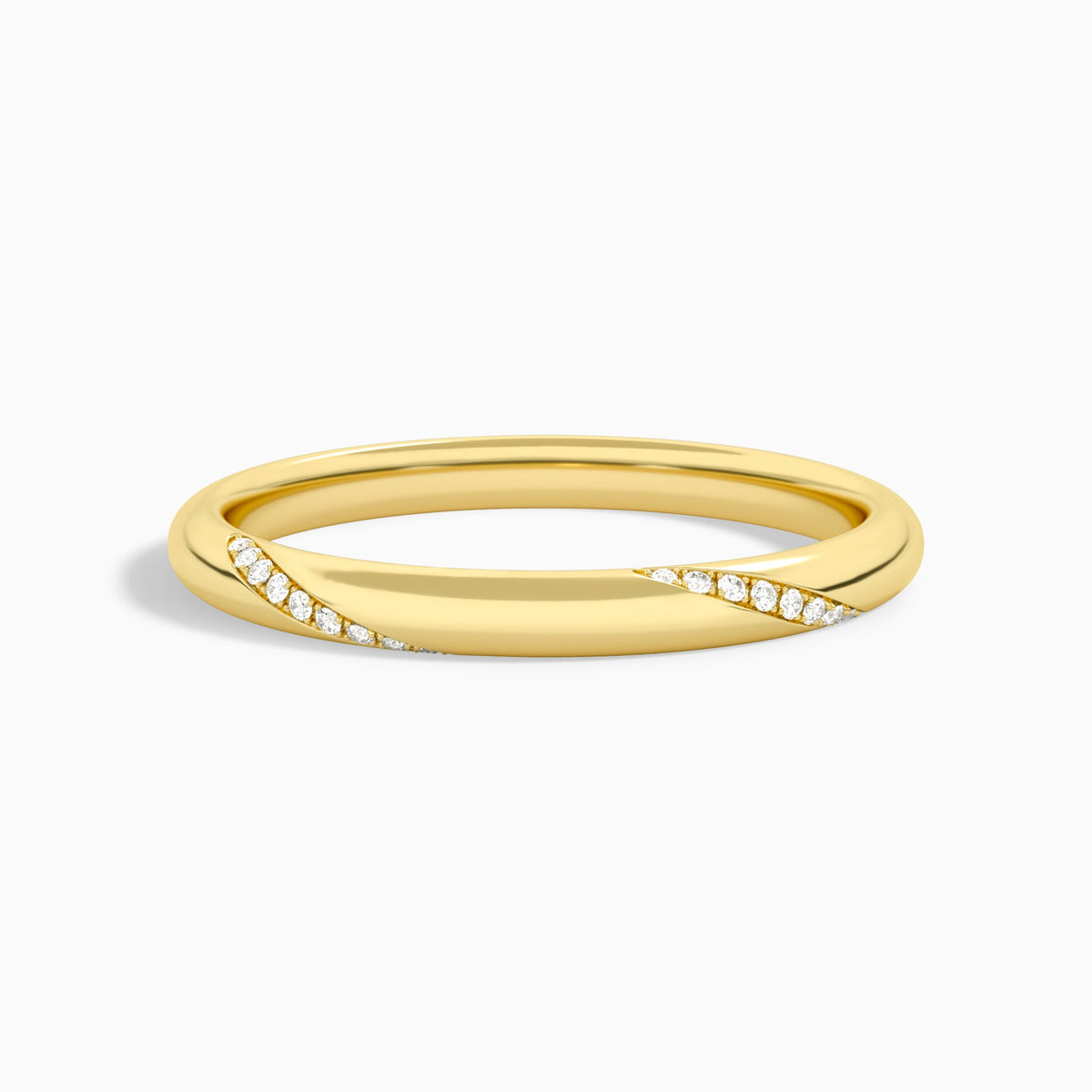 Stackable Verona Diamond Band in 14K Yellow Gold