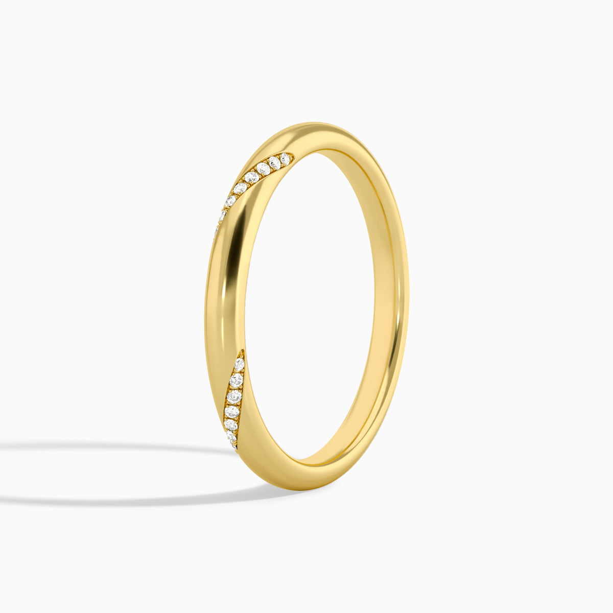 Stackable Verona Diamond Band in 18K Yellow Gold