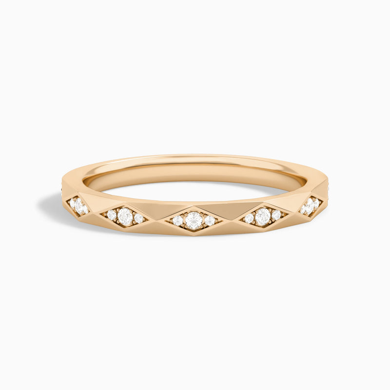 Adorned Faceted Diamond Ring