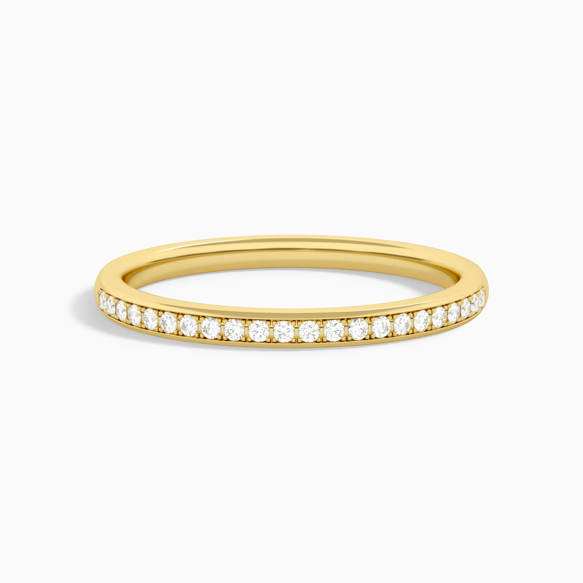 Ariel Channel Set Diamond Ring in 18K Yellow Gold