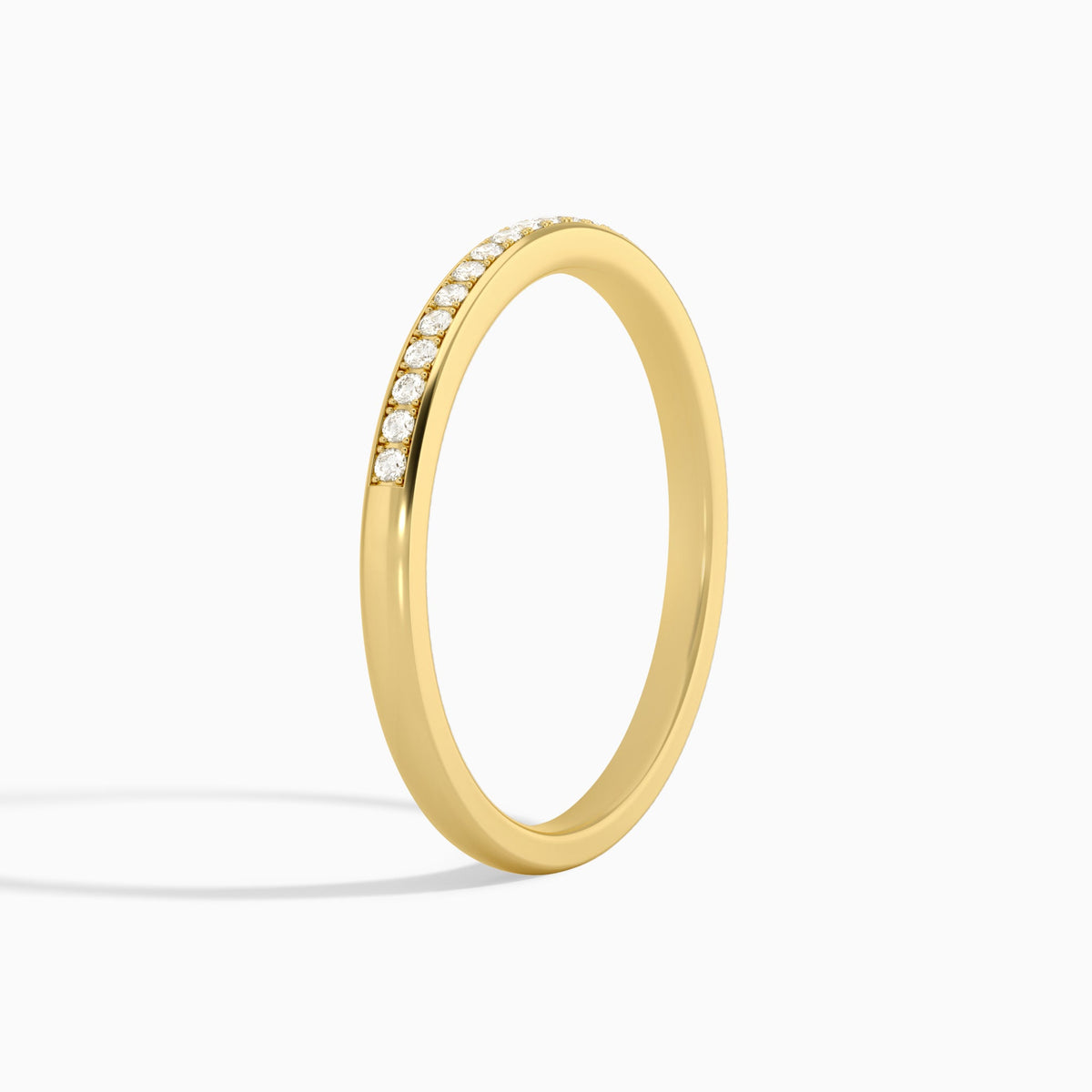 Ariel Channel Set Diamond Ring in 18K Yellow Gold