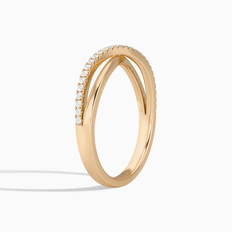 Accented Cross Diamond Ring