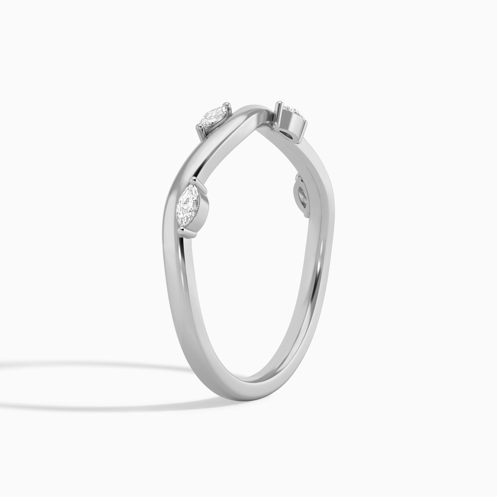 Stackable Wave Diamond Ring