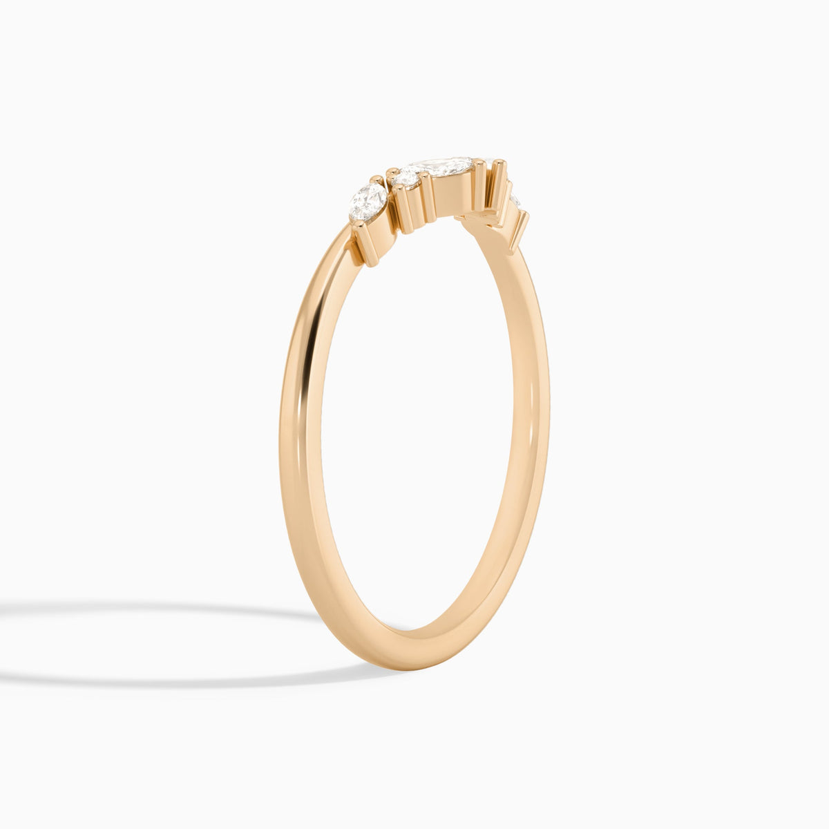 Luxe Marquise and Round Diamond Ring in 14K Rose Gold
