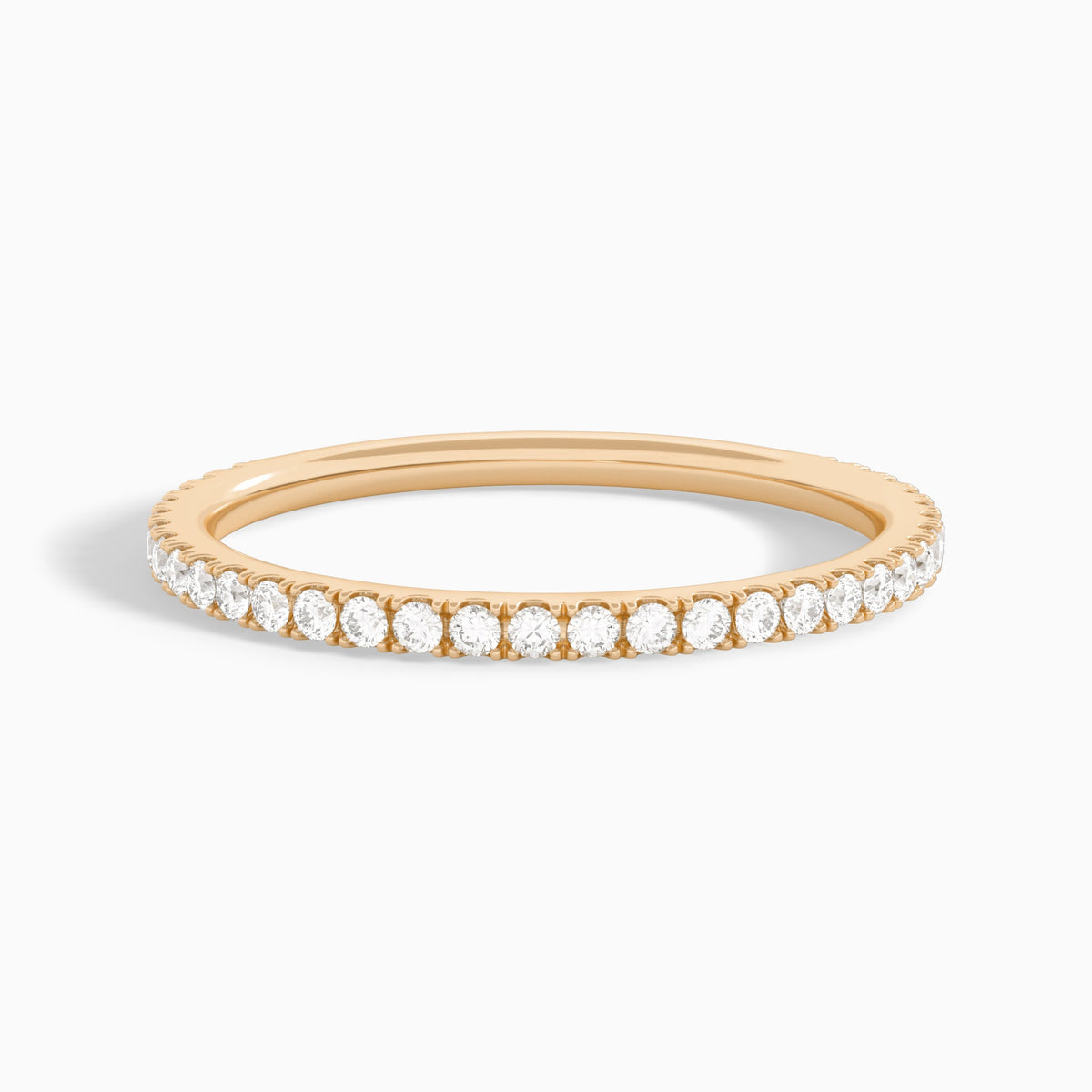 Seraphine Three-Quarter Coverage Diamond Ring in 14K Rose Gold