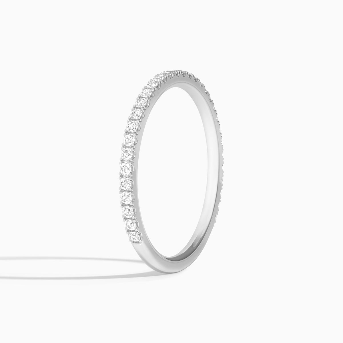 Seraphine Three-Quarter Coverage Diamond Ring in 18K White Gold