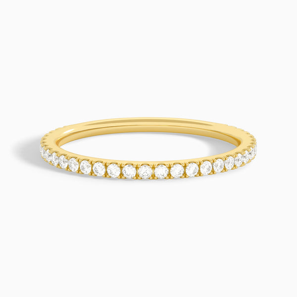 Seraphine Three-Quarter Coverage Diamond Ring in 18K Yellow Gold