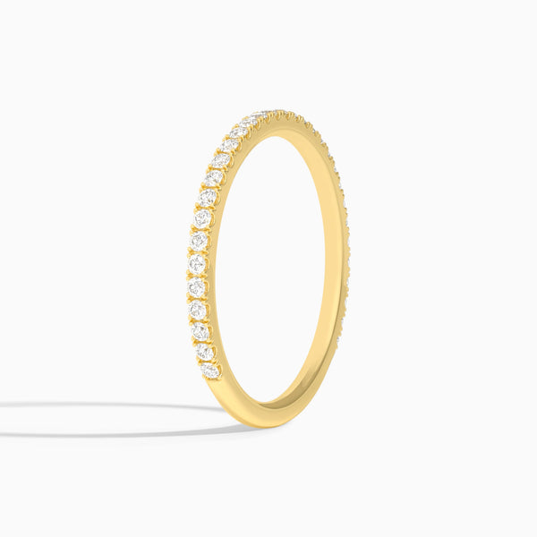 Seraphine Three-Quarter Coverage Diamond Ring in 18K Yellow Gold