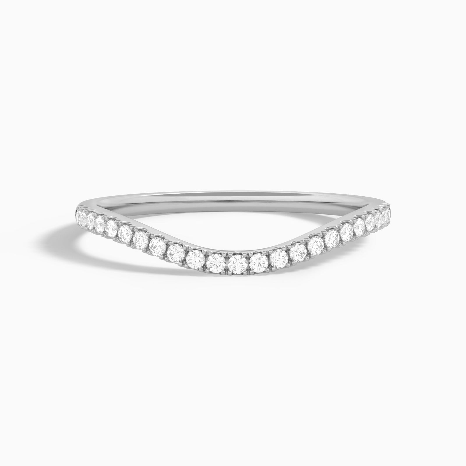 Curved Half Eternity Diamond Ring