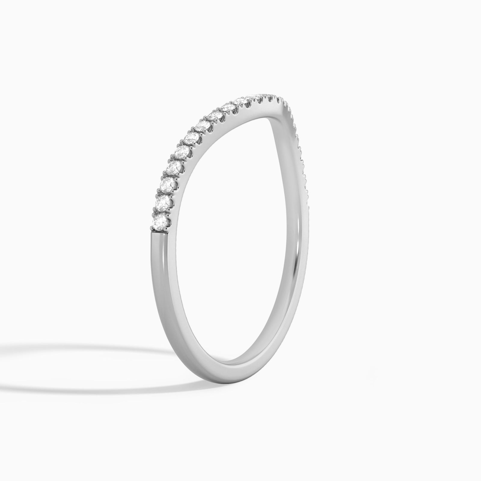 Curved Half Eternity Diamond Ring