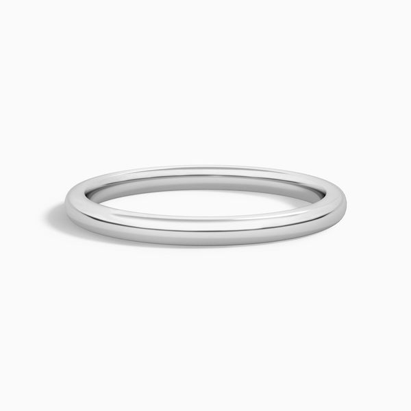 2mm Comfort Fit Ring in 14K White Gold