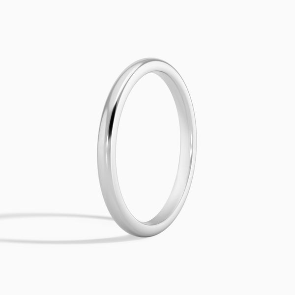2mm Comfort Fit Ring in 14K White Gold