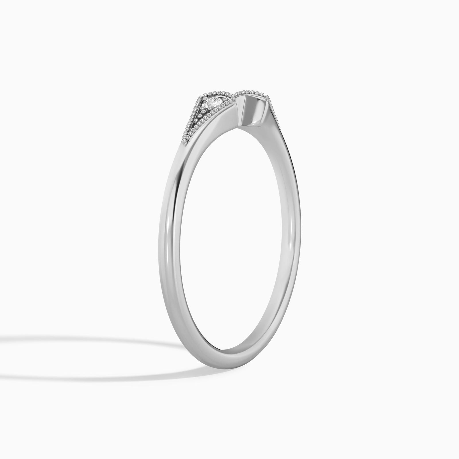 Hudson Milgrain Diamond Open Ring