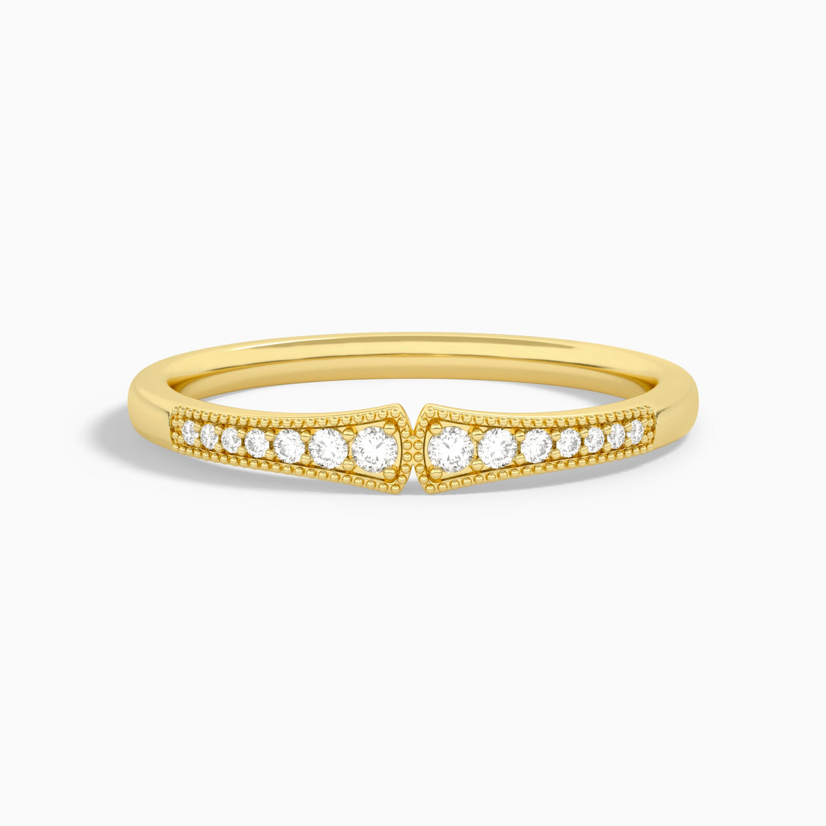Starla Milgrain Diamond Ring in 18K Yellow Gold