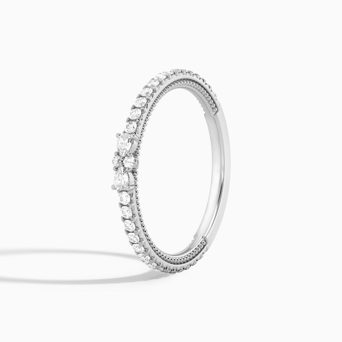 Celestia Diamond Ring in 18K White Gold
