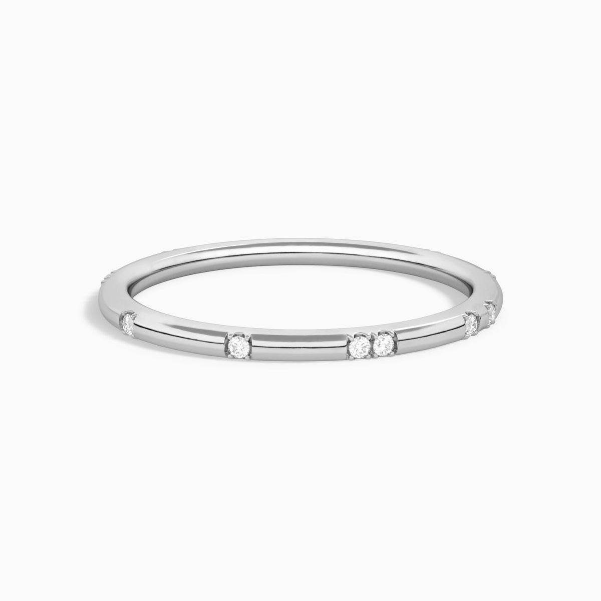 Eos Bezel Ring in 18K White Gold