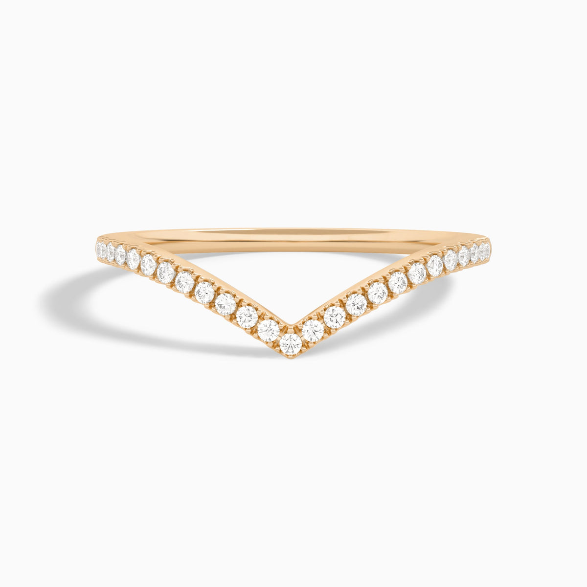 Ballad Contour Diamond Ring in 14K Rose Gold