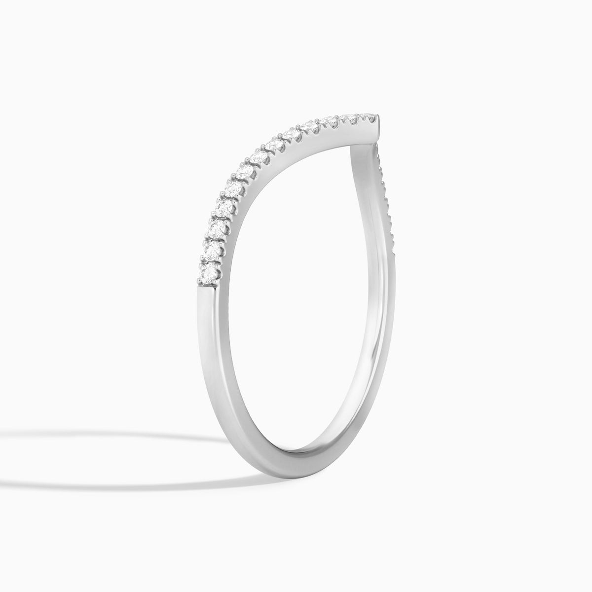 Ballad Contour Diamond Ring in 18K White Gold