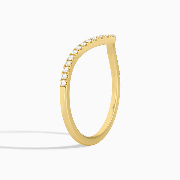 Ballad Contour Diamond Ring in 14K Yellow Gold
