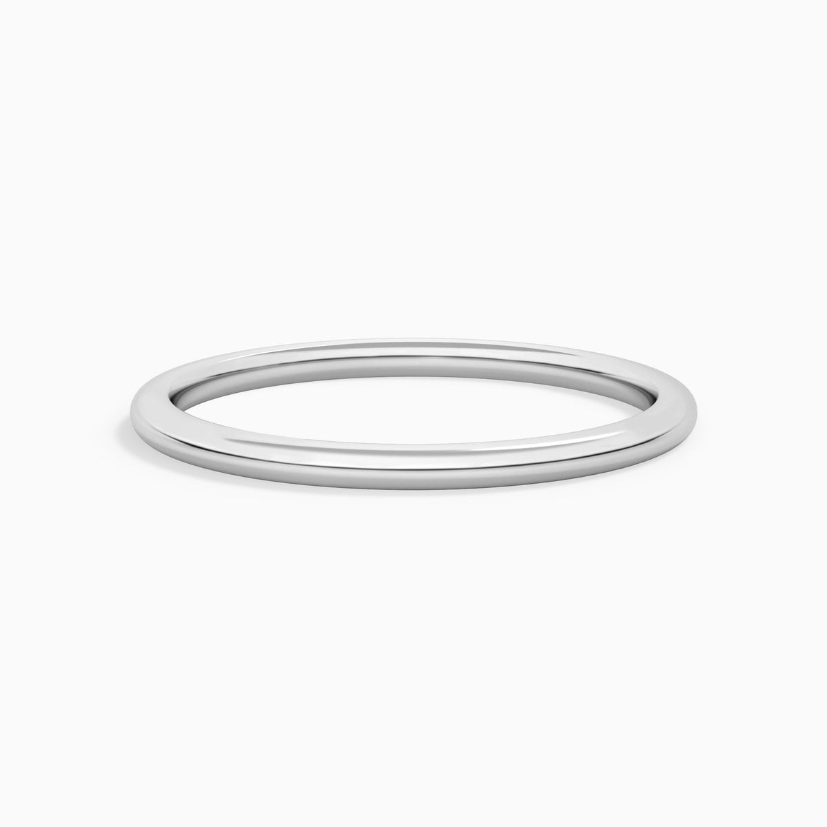1.5mm Comfort Fit Ring in 18K White Gold