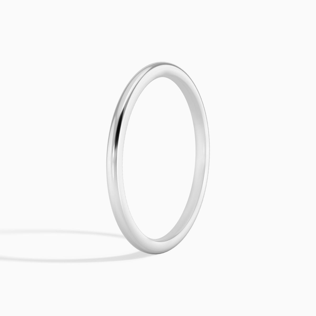 1.5mm Comfort Fit Ring in 18K White Gold