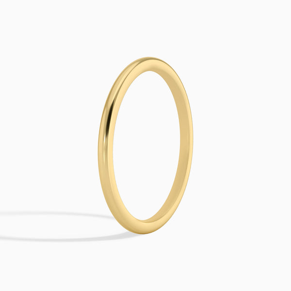 1.5mm Comfort Fit Ring in 14K Yellow Gold