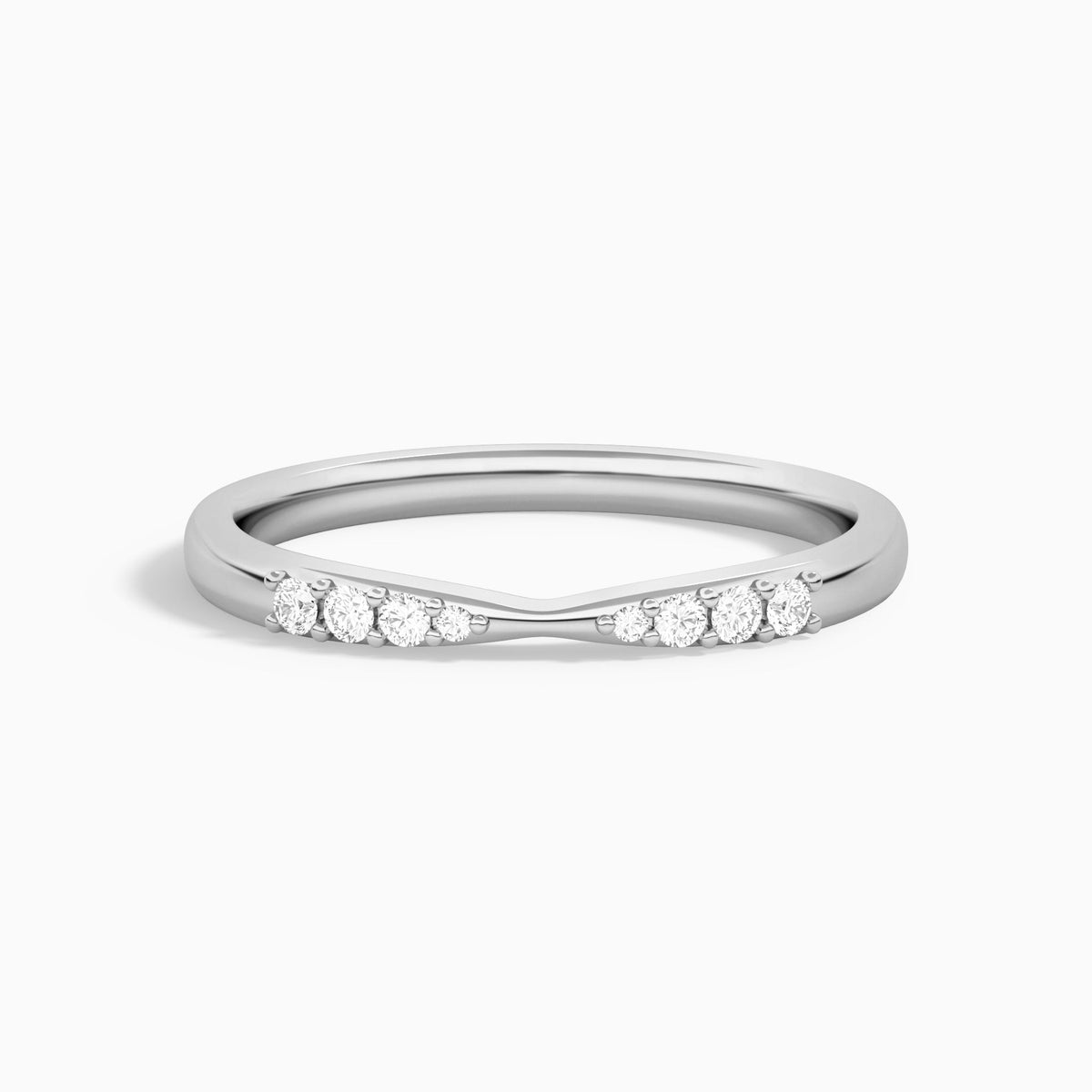 Cascade Graduated Diamond Ring in 14K White Gold
