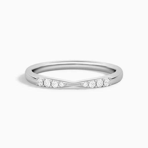 Cascade Graduated Diamond Ring in 14K White Gold