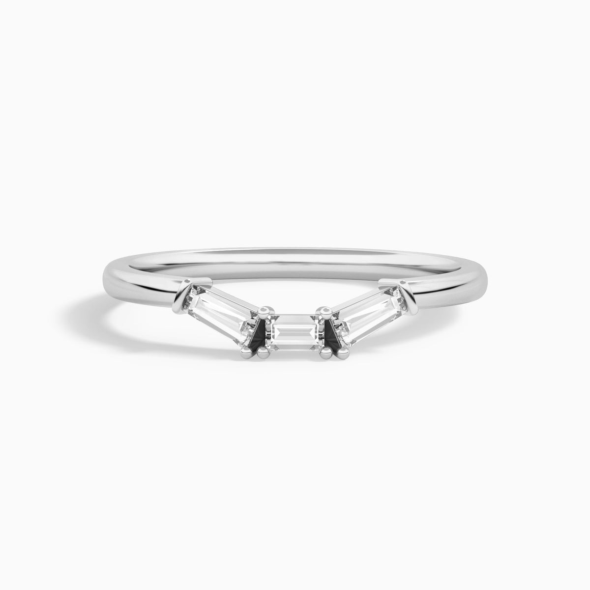 Tapered Baguette Diamond Ring in Platinum