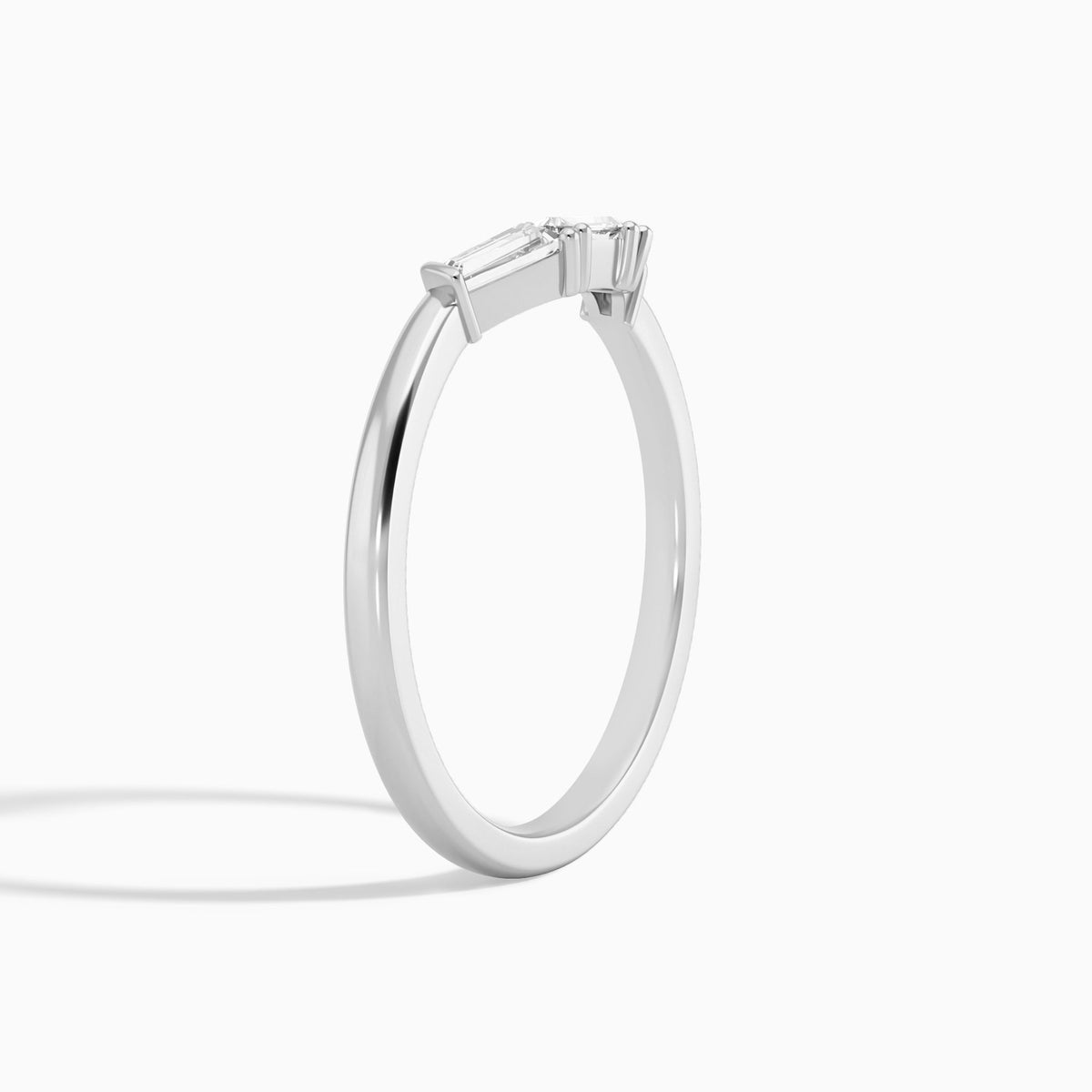 Tapered Baguette Diamond Ring in Platinum