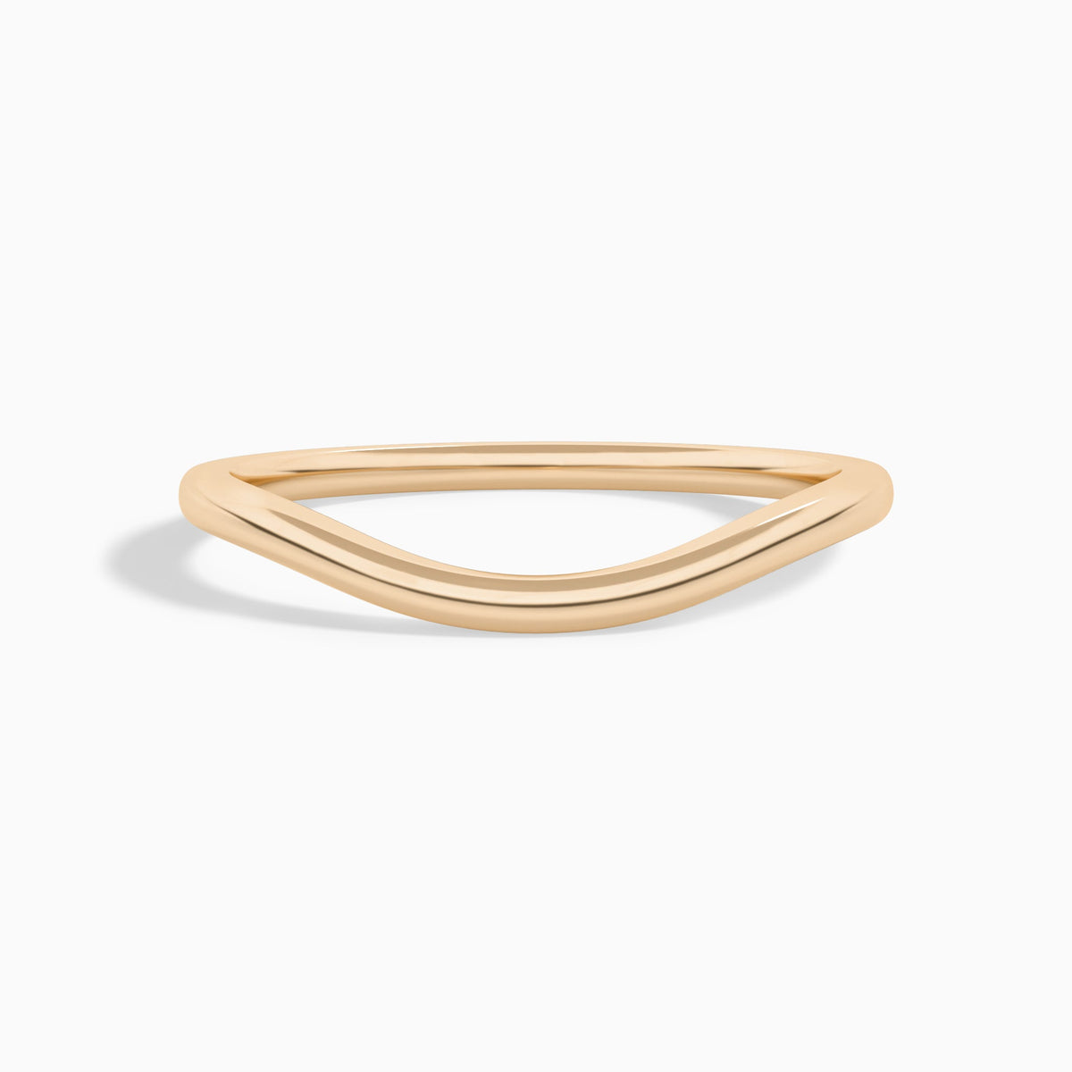 Curved Diamond Ring in 14K Rose Gold