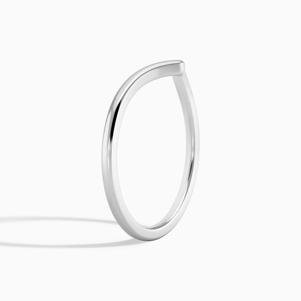 Ballad Contour Ring in 14K White Gold