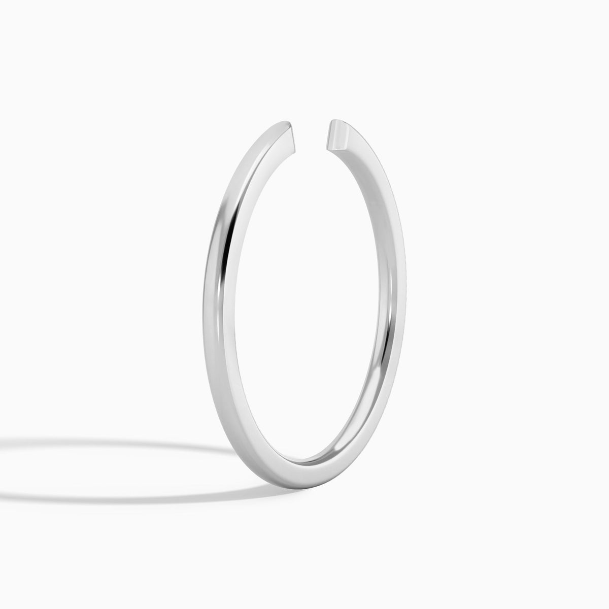 1.4mm Comfort Fit Open Ring in Platinum