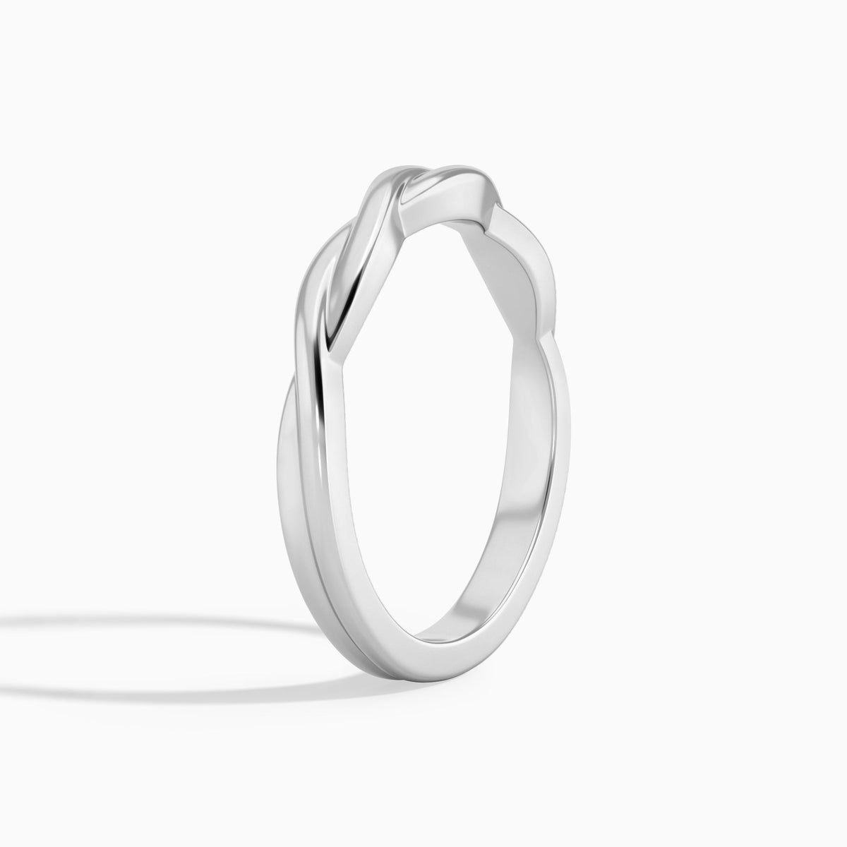 Petite Twisted Vine Ring in Platinum