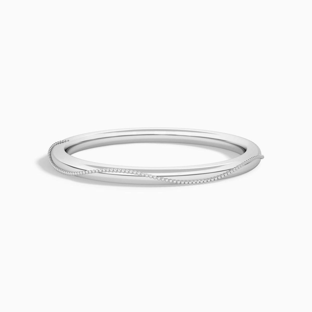 1.5mm Milgrain Comfort Fit Ring in Platinum