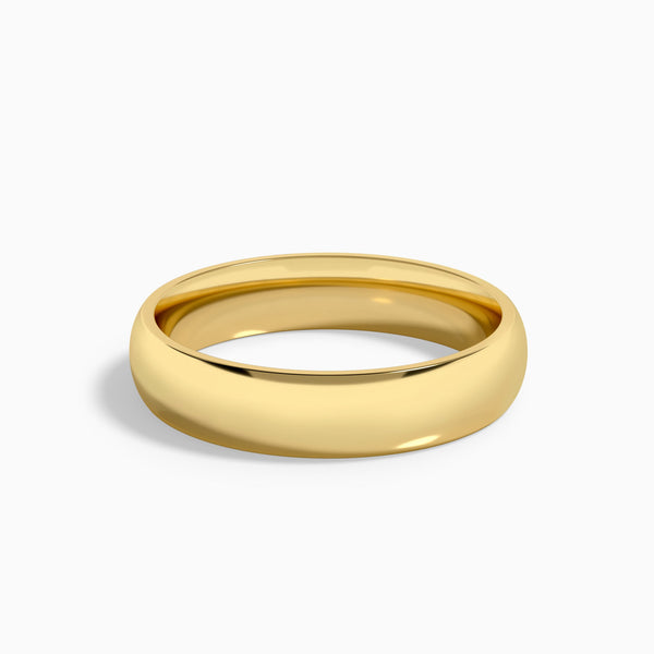 Classic Dome Wedding Band in 18K Yellow Gold