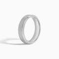 Beveled Edge Knurled Wedding Band