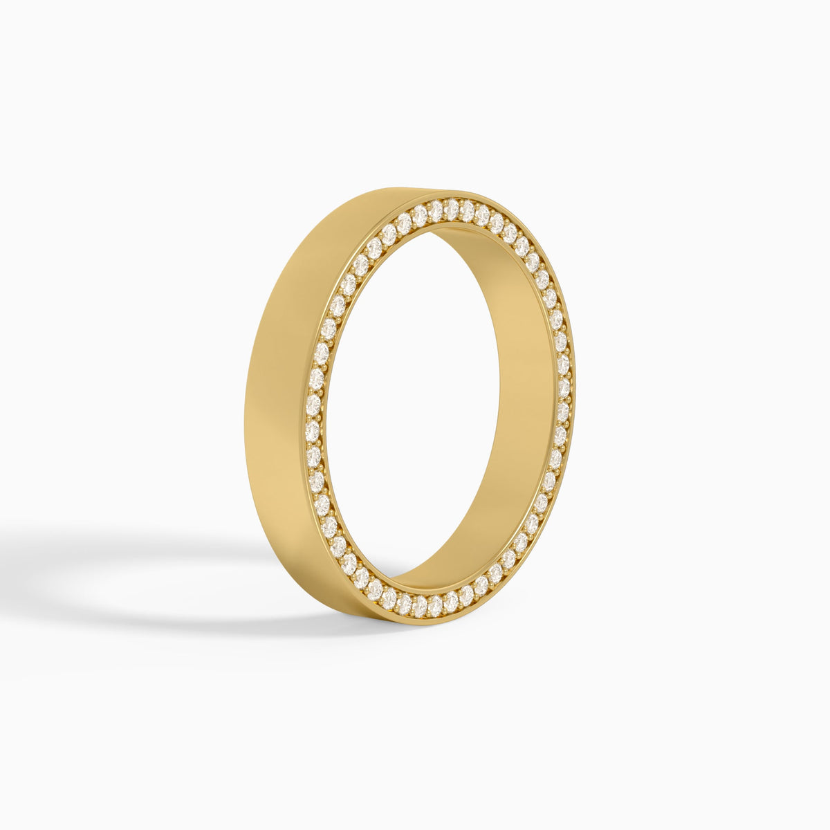 Eternity Side Set Diamond Wedding Band in 14K Yellow Gold