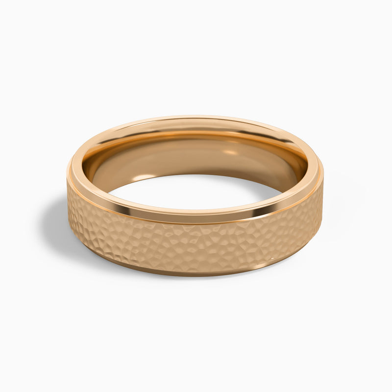 Pebble Hammered Wedding Band