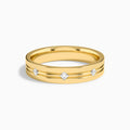 East West Princess Cut Diamond Accented Wedding Band