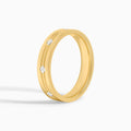 East West Princess Cut Diamond Accented Wedding Band
