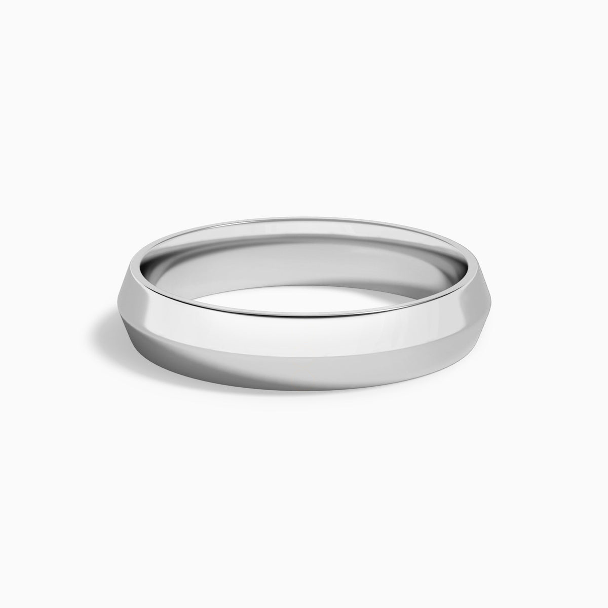 Comfort Fit Knife Edge Wedding Band in 14K White Gold