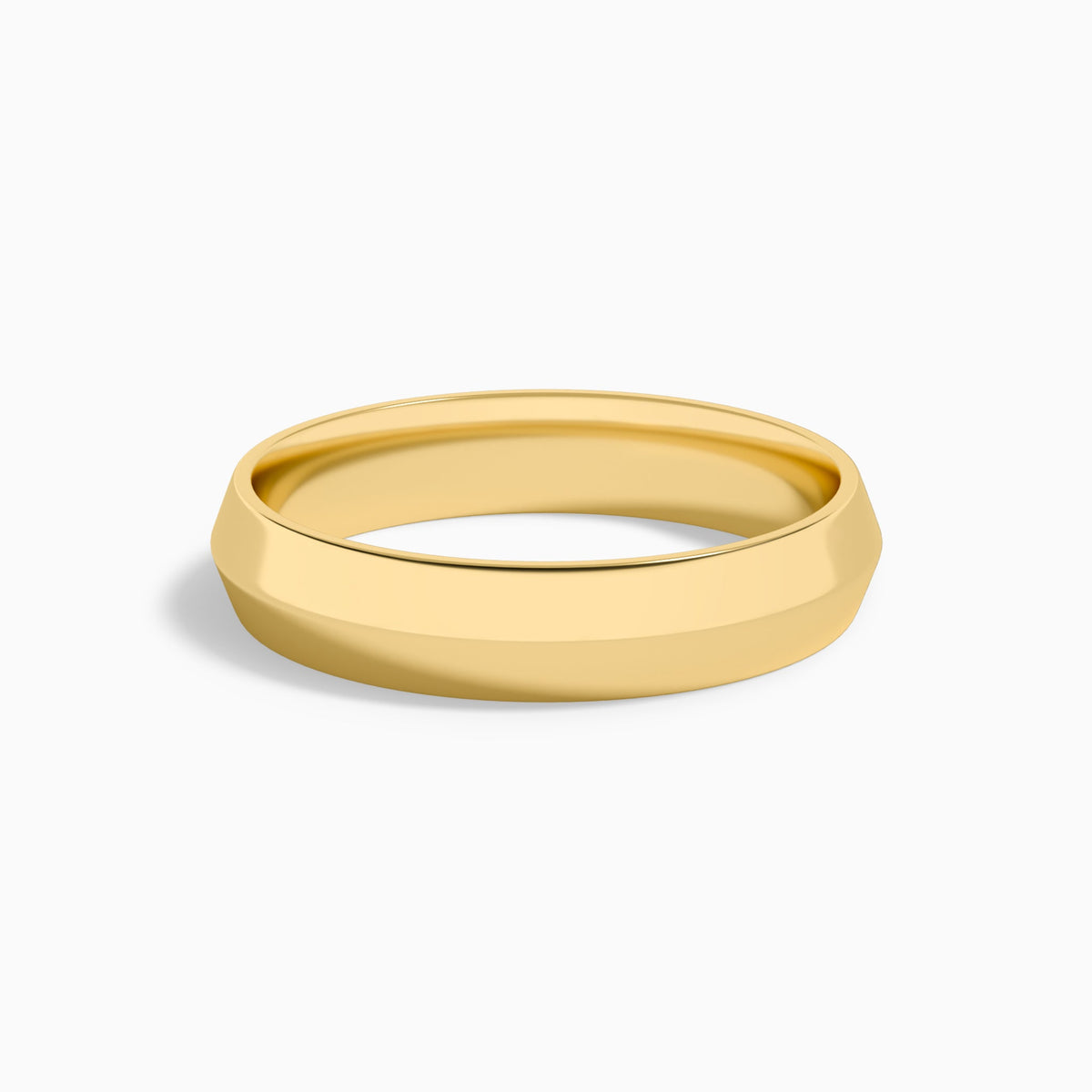 Comfort Fit Knife Edge Wedding Band in 14K Yellow Gold