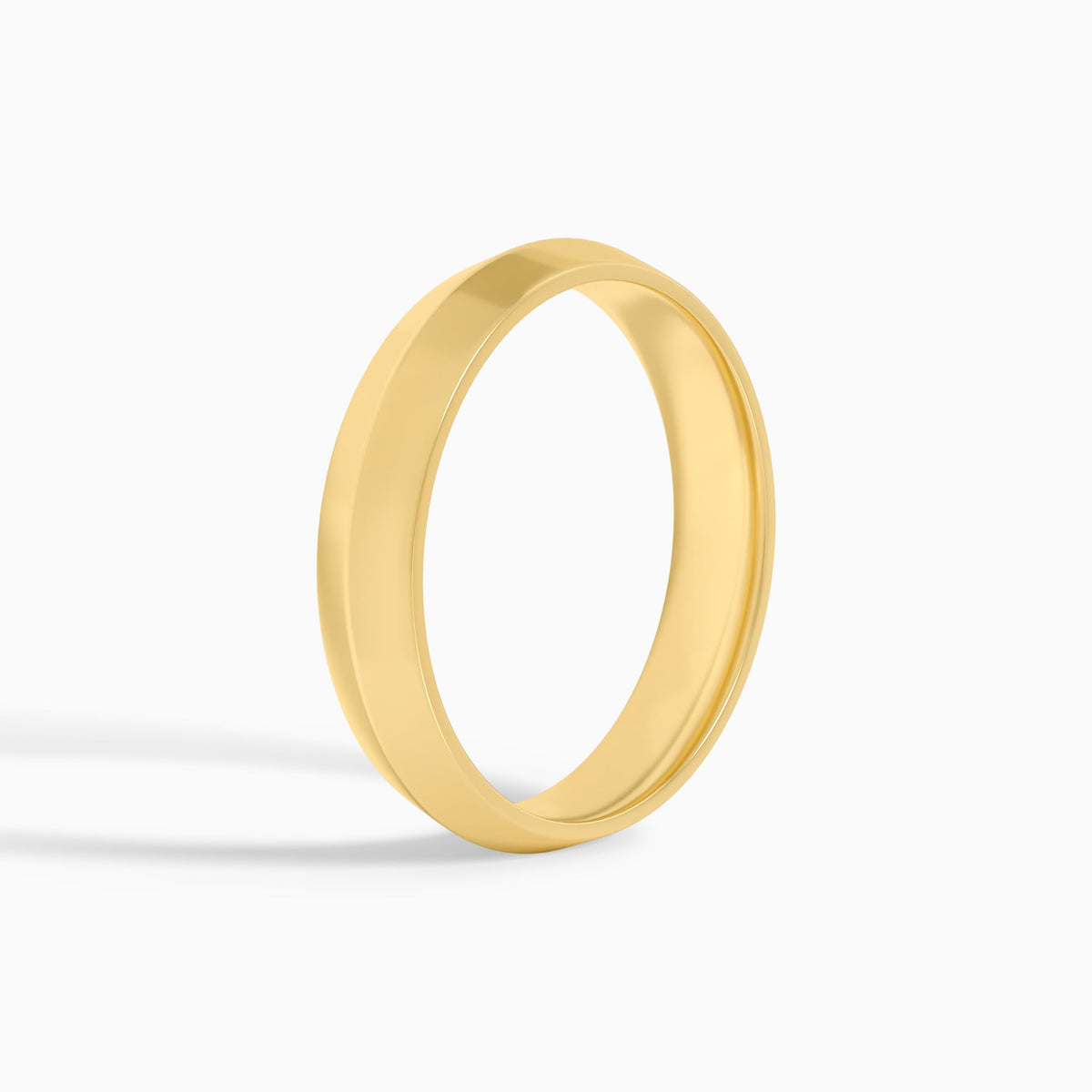 Comfort Fit Knife Edge Wedding Band in 14K Yellow Gold