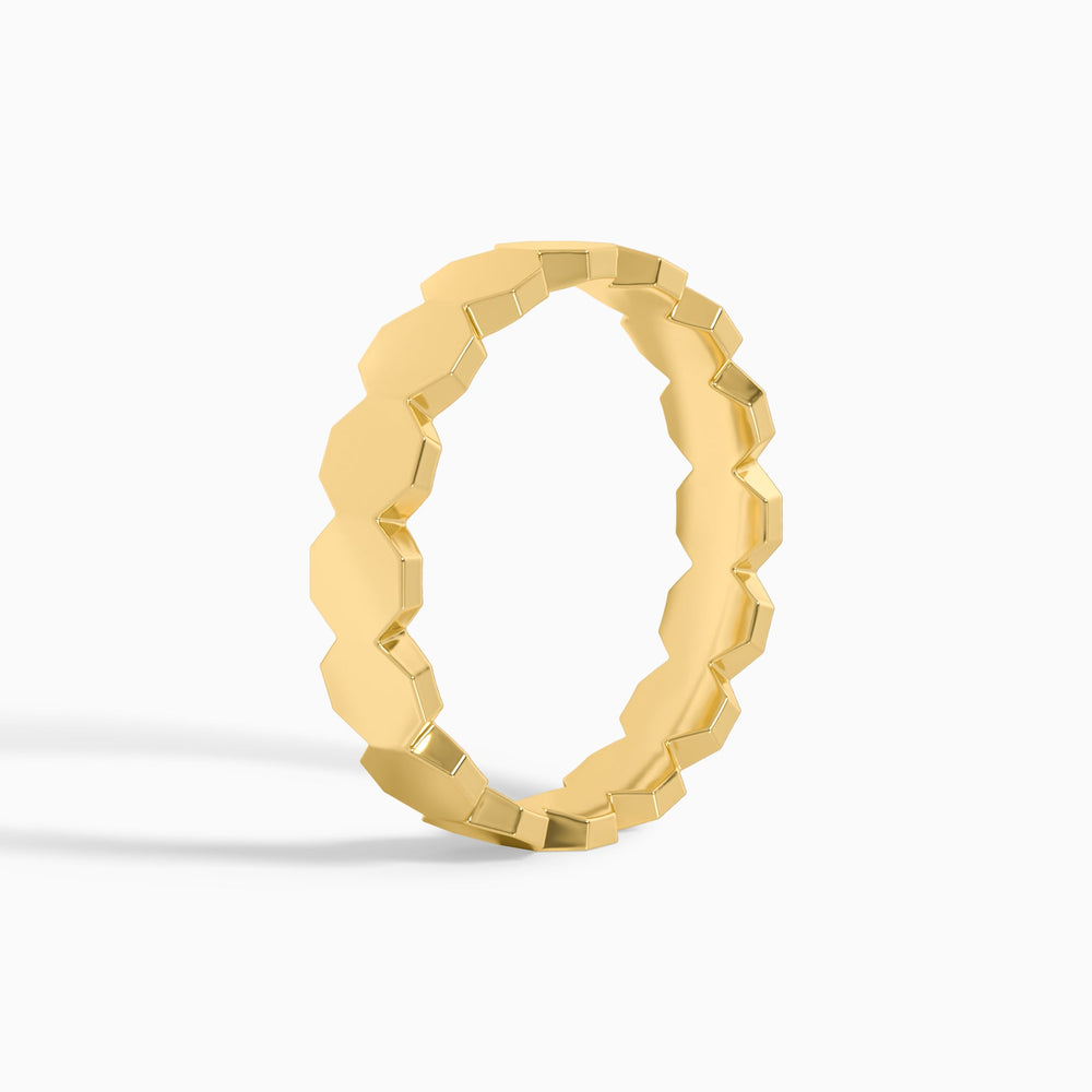 All Around Octagon Wedding Band