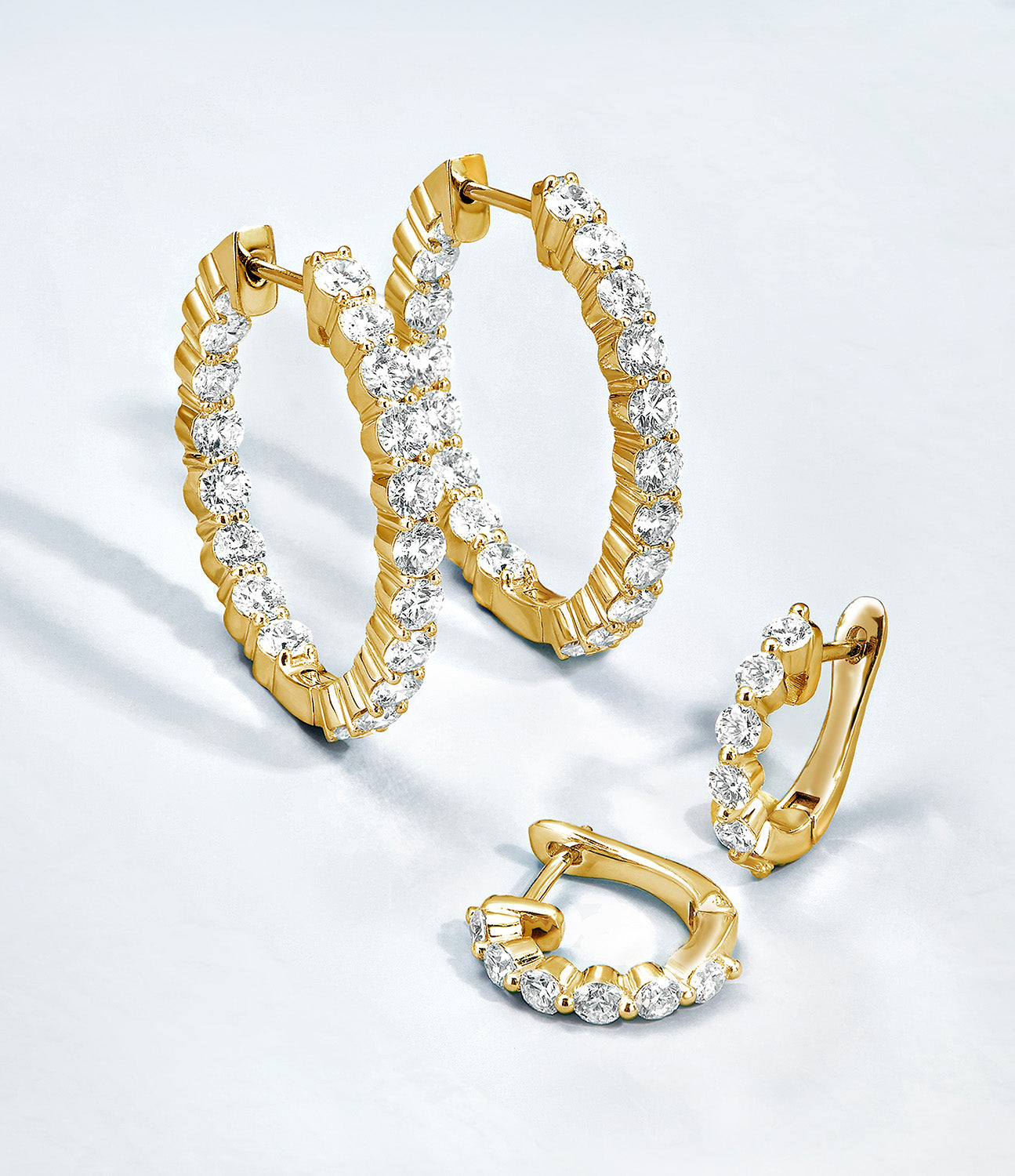 diamond hoop earrings