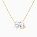 Toi Et Moi Oval and Pear Lab Grown Diamond Necklace