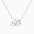 Toi Et Moi Pear and Oval Lab Grown Diamond Necklace