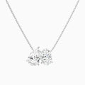 Toi Et Moi Pear and Oval Lab Grown Diamond Necklace